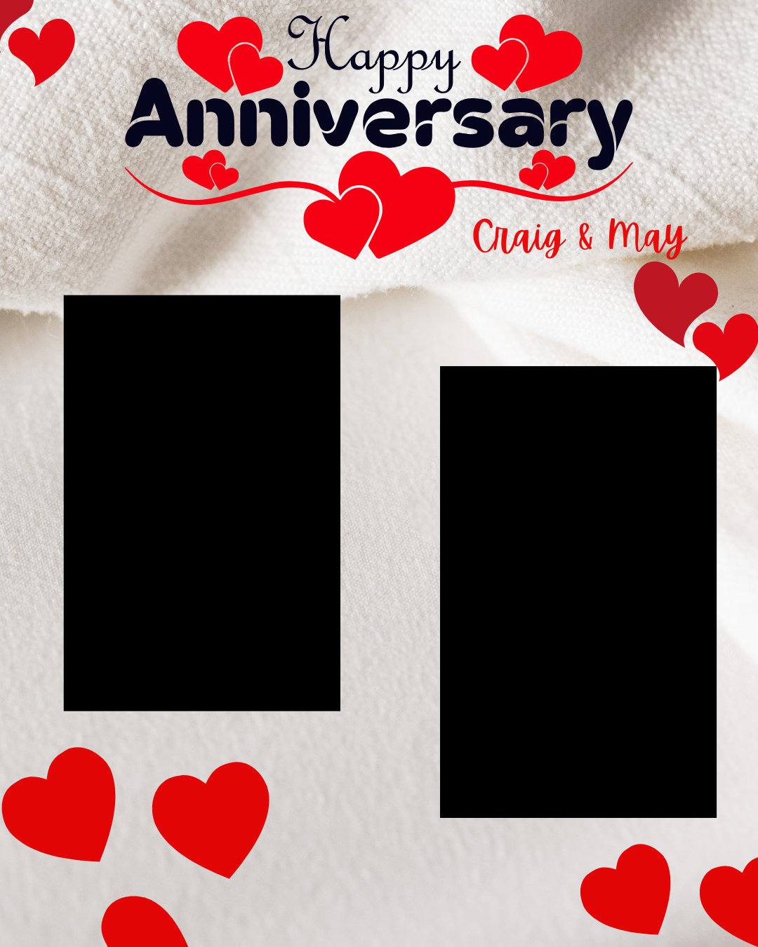 A5 personalized anniversary card with envelope
