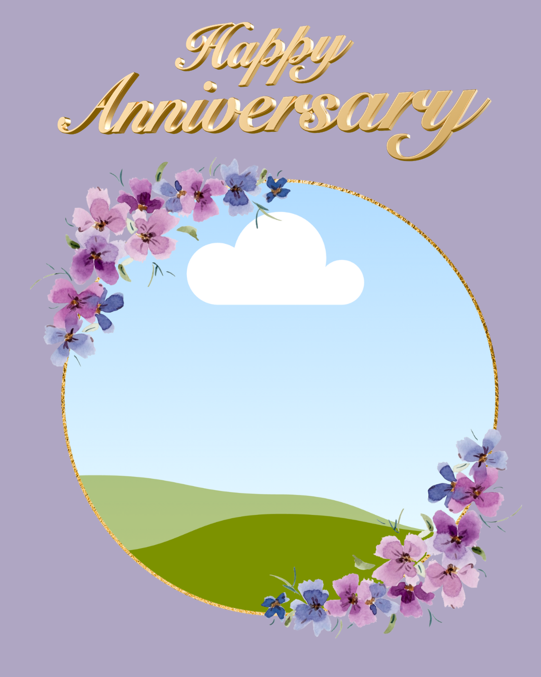 A5 personalized anniversary card with envelope