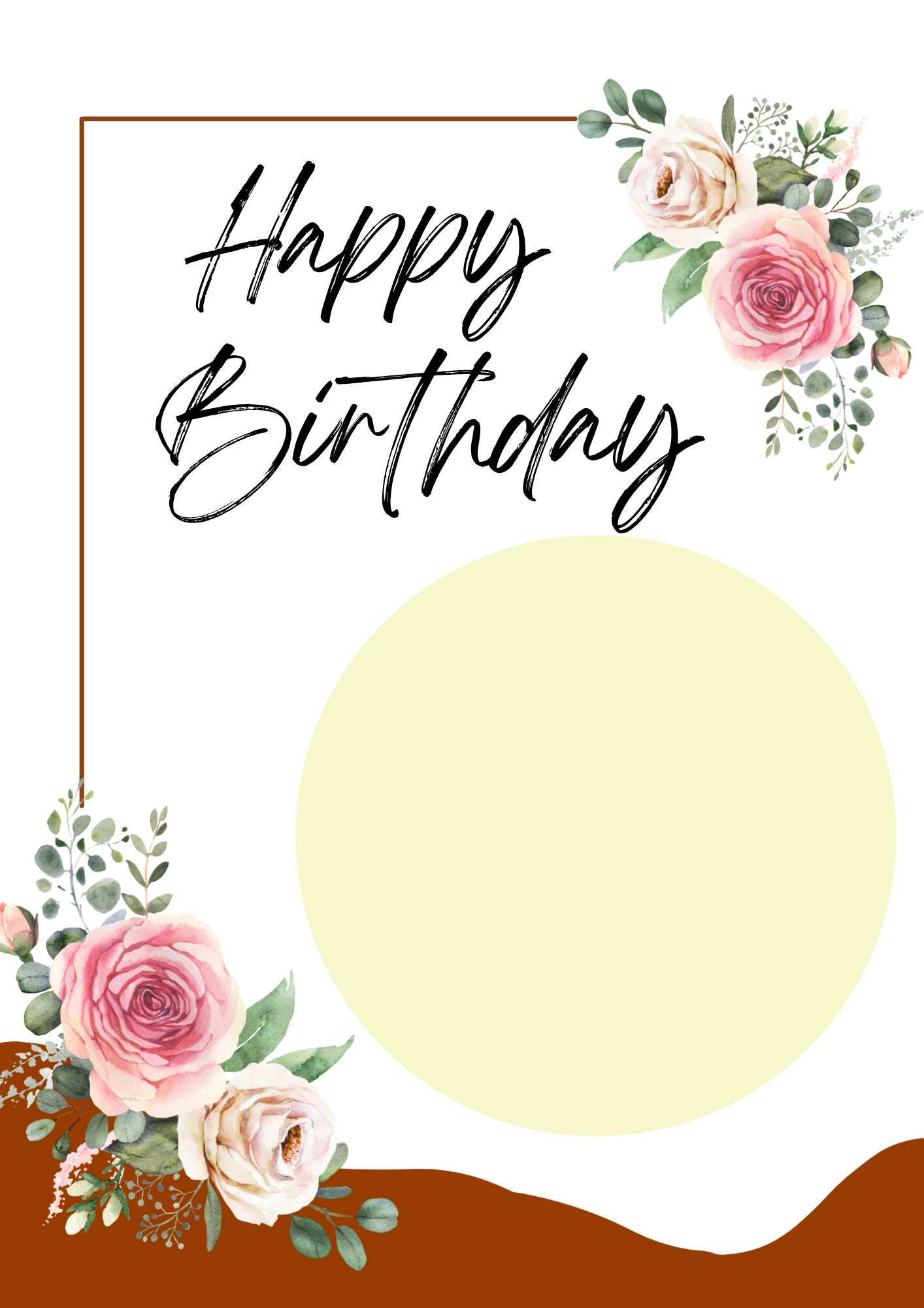 A5 personalized birthday card with envelope