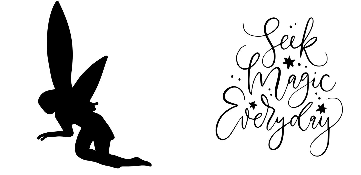 Fairy shilhouette 11oz mug, Seek Magic Everyday mug, Whimsical Fairy mug, Inspirationai mug, Fantasy mug, Cute