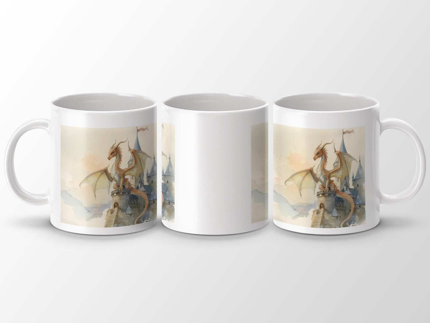 Fantasy Castle Dragon Artwork Mug product type