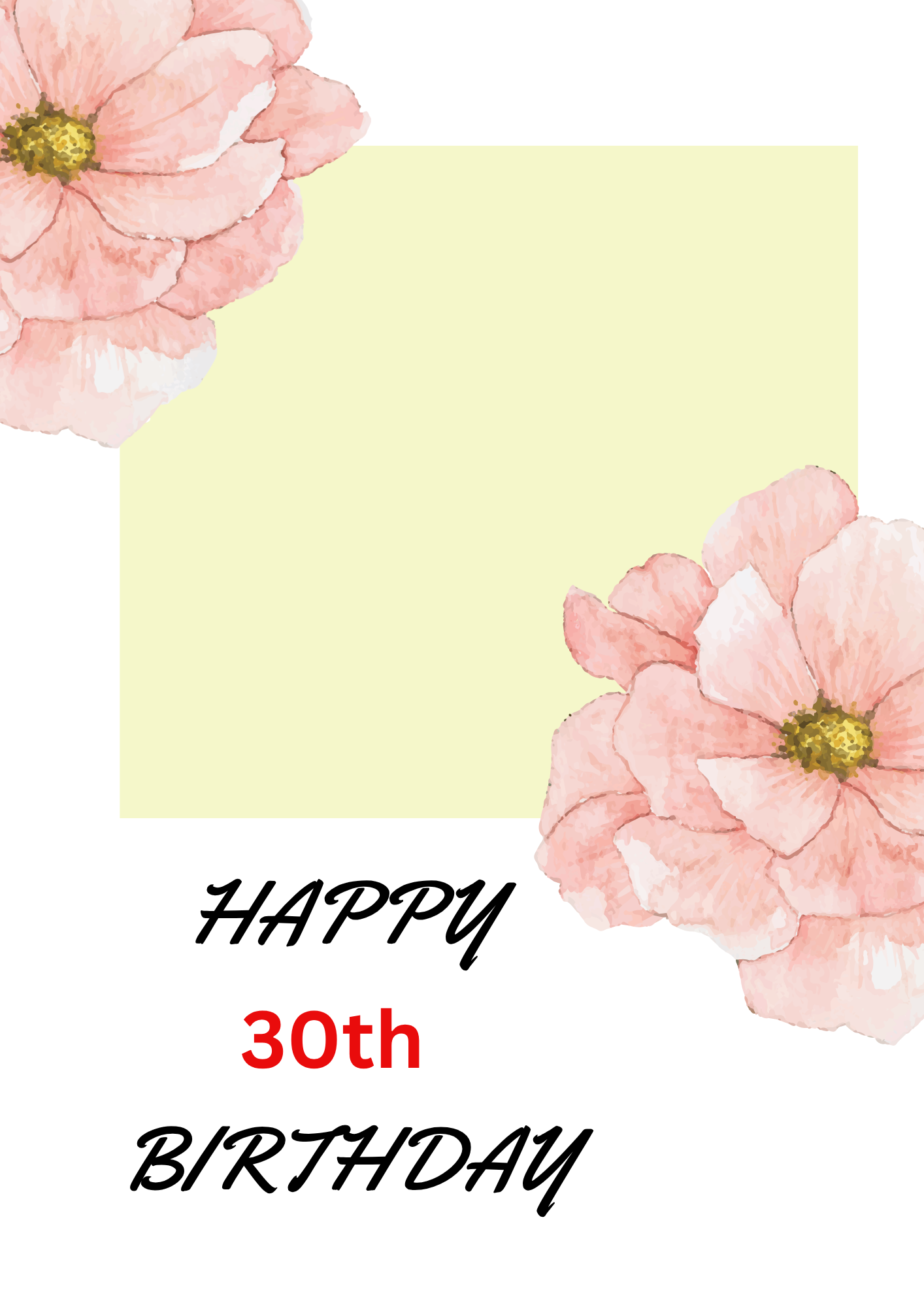 A5 personalized birthday card with envelope