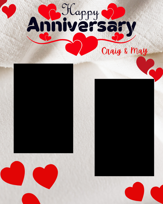 A5 personalized anniversary card with envelope