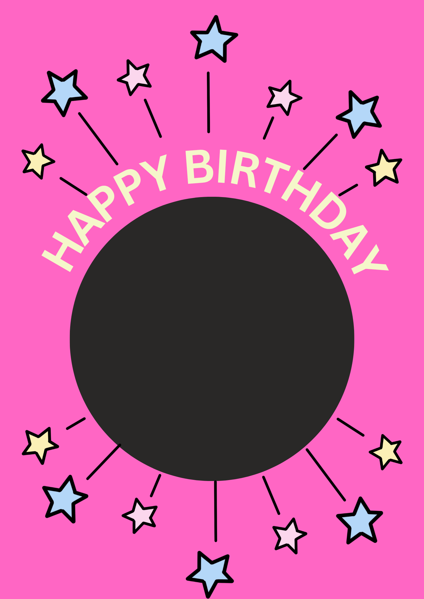 A5 personalized birthday card with envelope