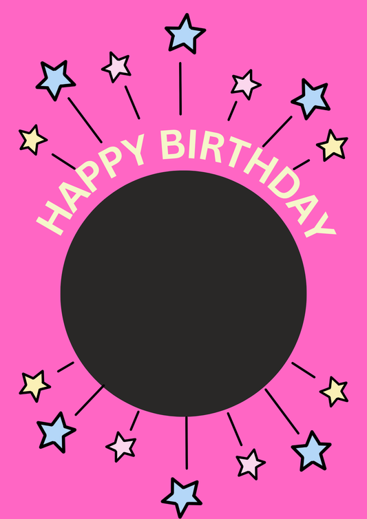 A5 personalized birthday card with envelope