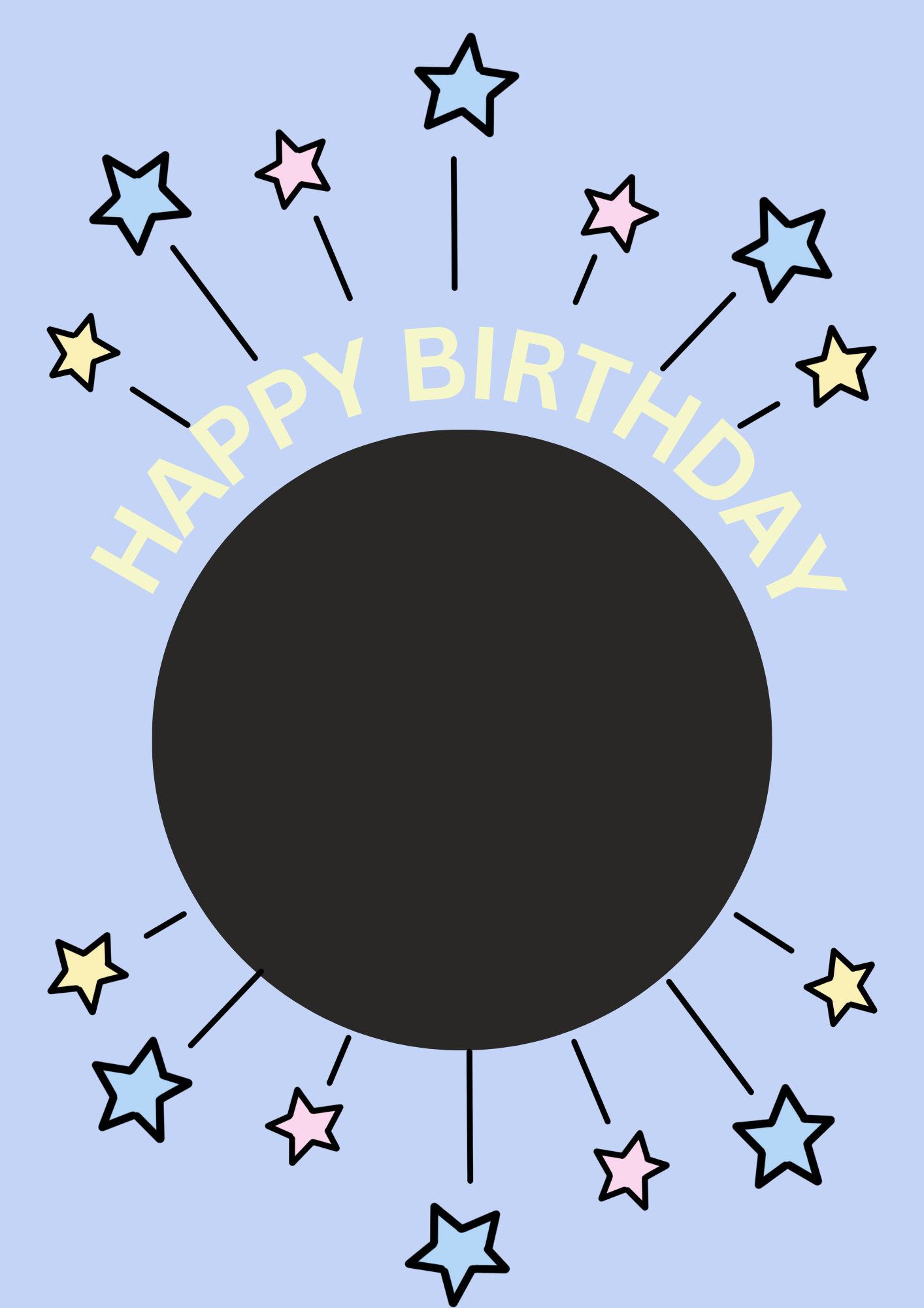 A5 personalized birthday card with envelope