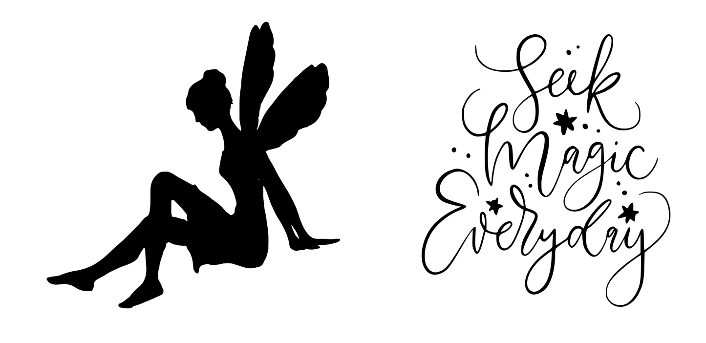 Fairy shilhouette 11oz mug, Seek Magic Everyday mug, Whimsical Fairy mug, Inspirationai mug, Fantasy mug, Cute