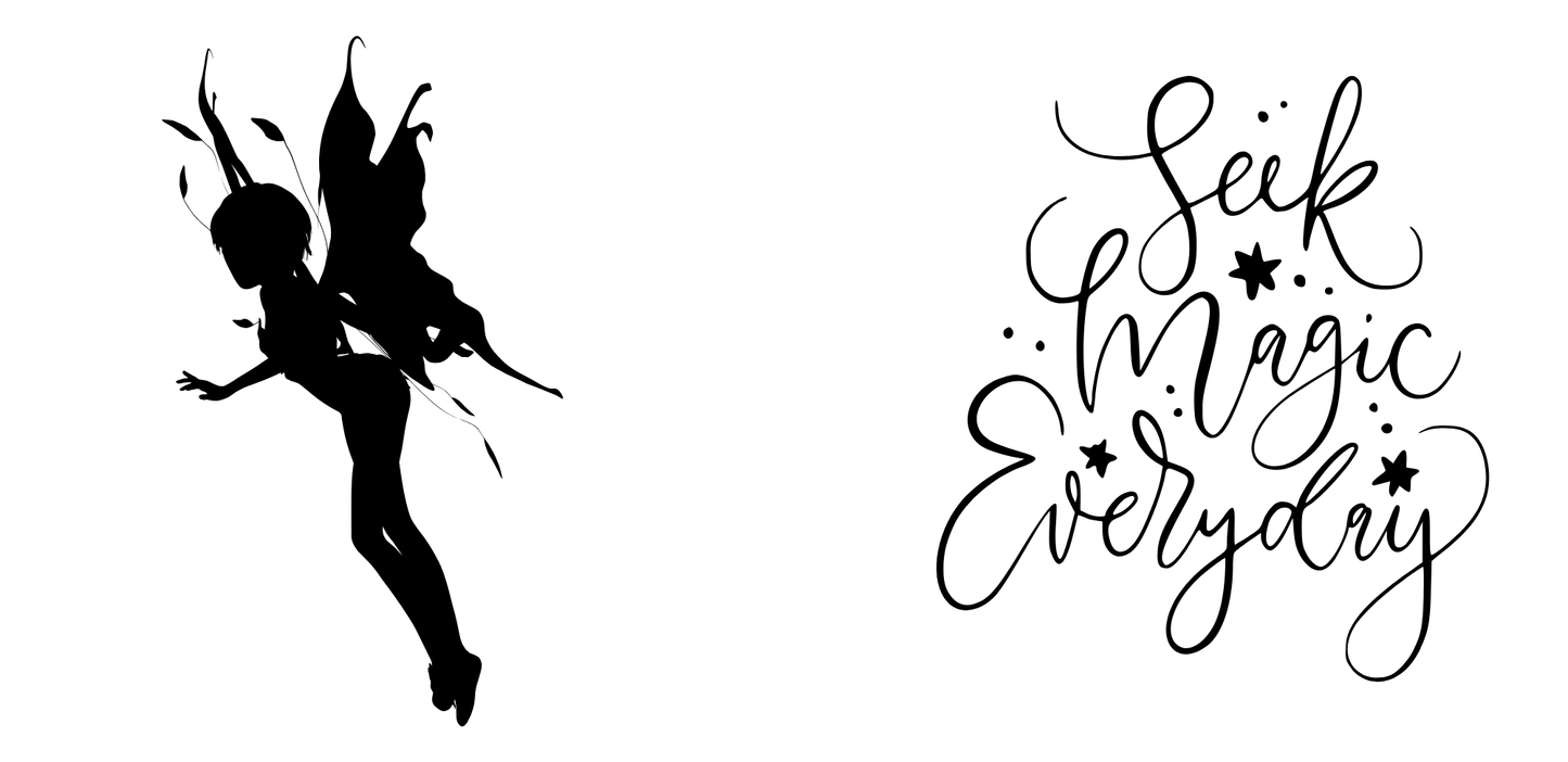 Fairy shilhouette 11oz mug, Seek Magic Everyday mug, Whimsical Fairy mug, Inspirationai mug, Fantasy mug, Cute