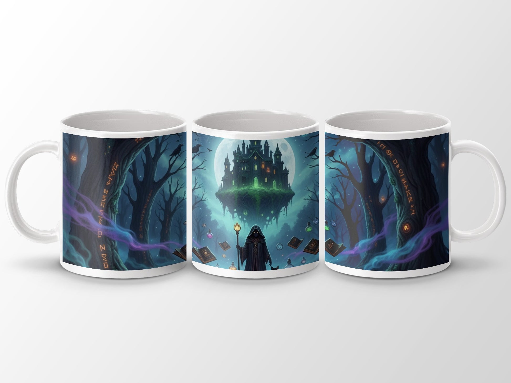 Dark Forest Wizard Castle Illustration Mug product
