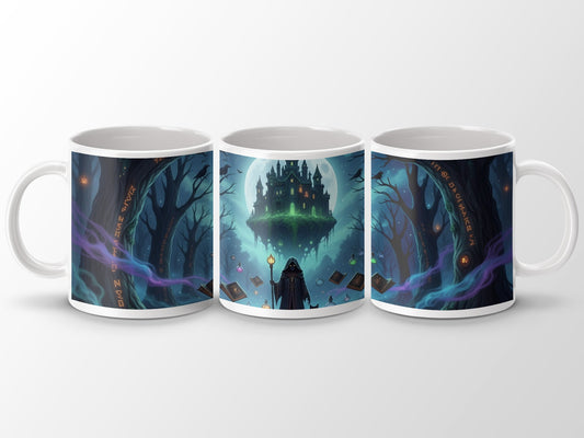 Dark Forest Wizard Castle Illustration Mug product