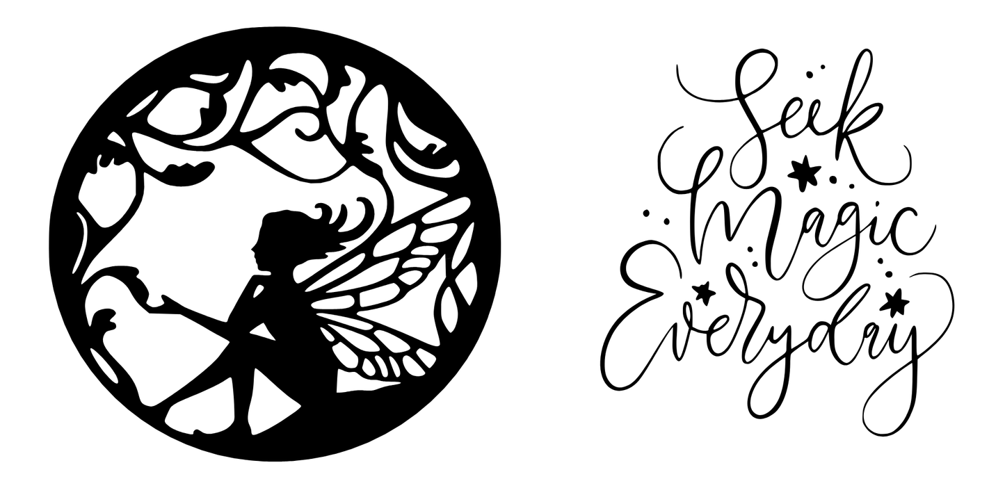 Fairy shilhouette 11oz mug, Seek Magic Everyday mug, Whimsical Fairy mug, Inspirationai mug, Fantasy mug, Cute