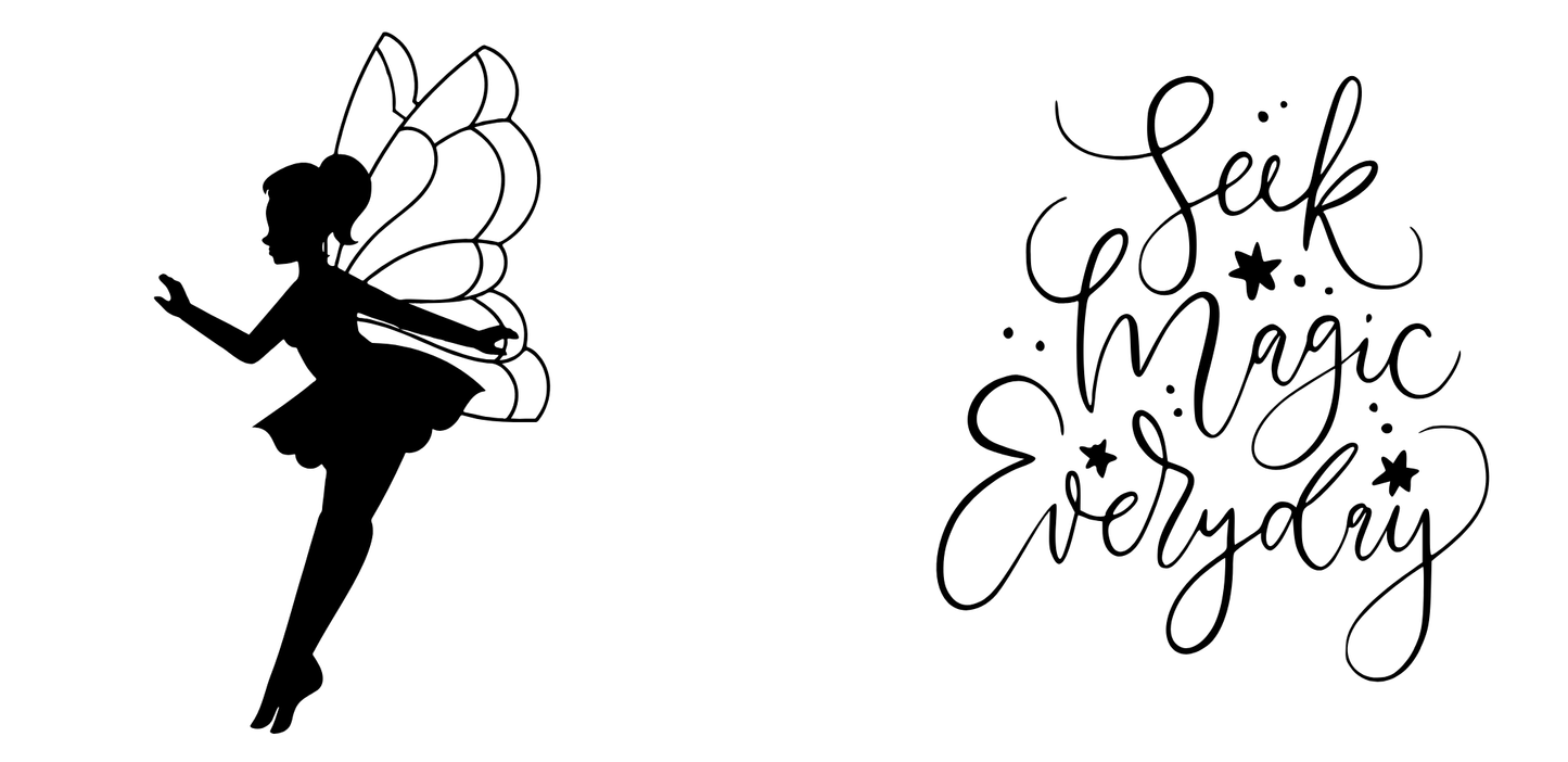 Fairy shilhouette 11oz mug, Seek Magic Everyday mug, Whimsical Fairy mug, Inspirationai mug, Fantasy mug, Cute