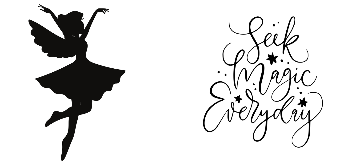 Fairy shilhouette 11oz mug, Seek Magic Everyday mug, Whimsical Fairy mug, Inspirationai mug, Fantasy mug, Cute