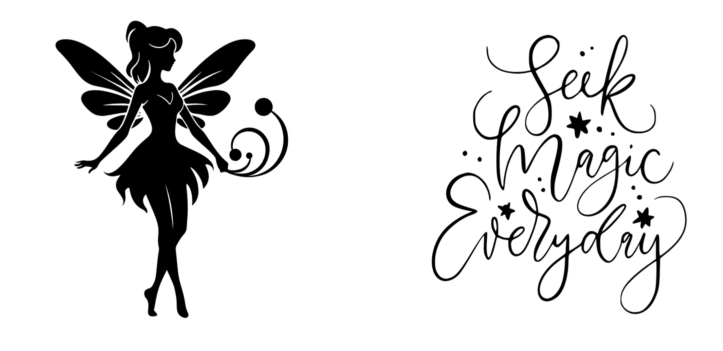 Fairy shilhouette 11oz mug, Seek Magic Everyday mug, Whimsical Fairy mug, Inspirationai mug, Fantasy mug, Cute