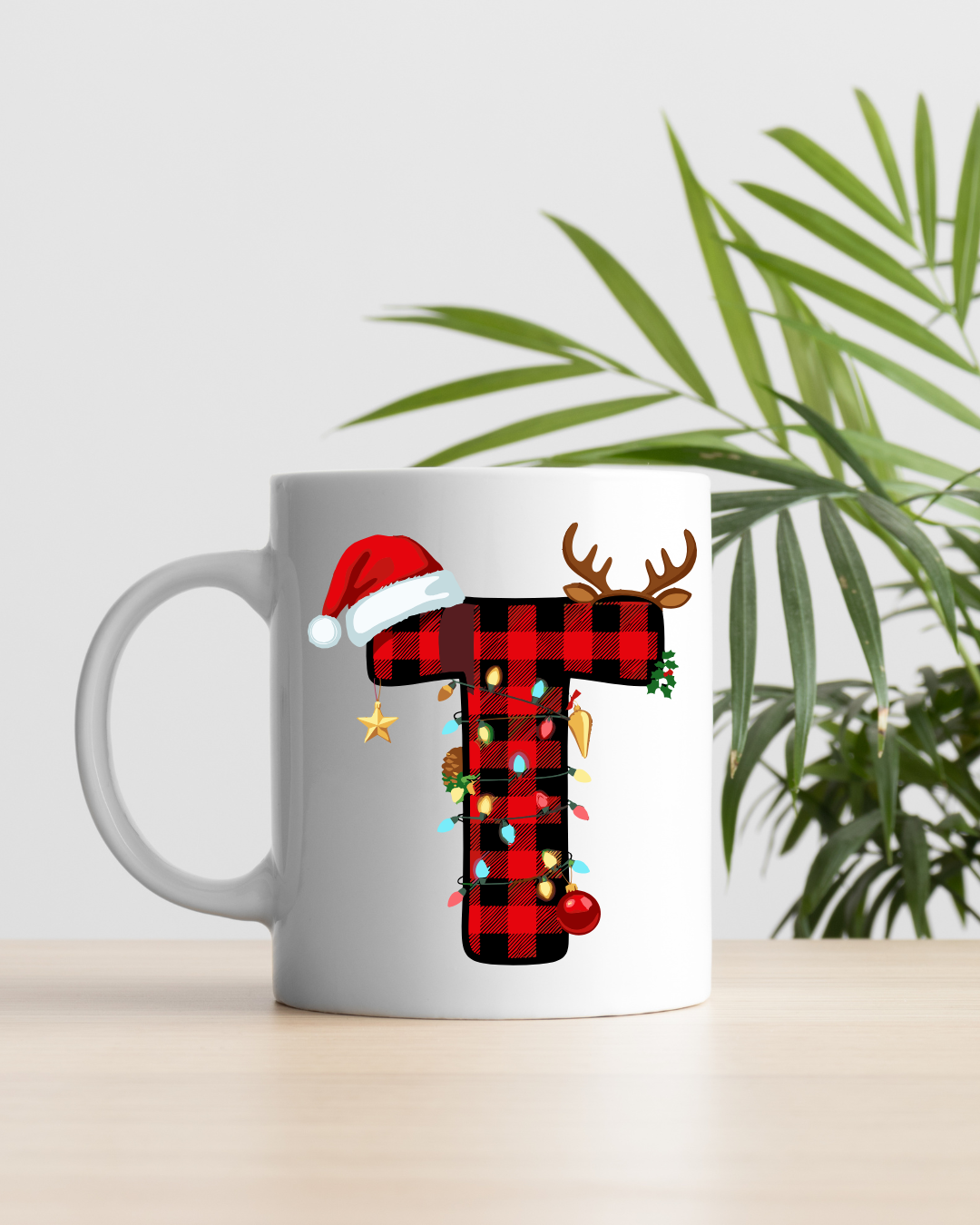 Christmas lnitial mug