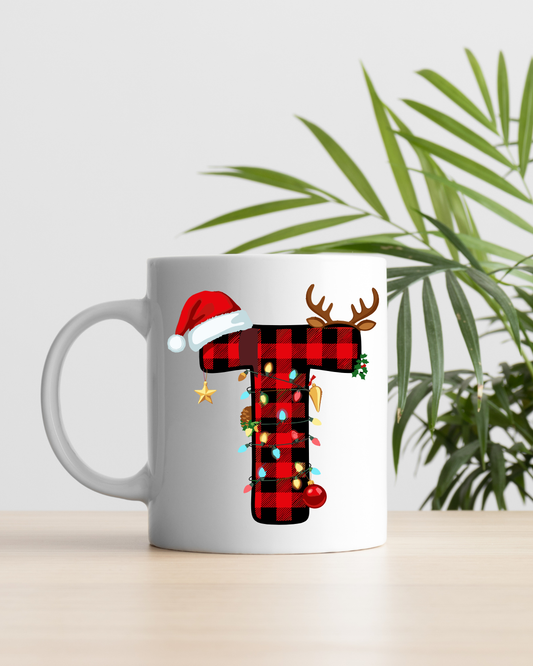 Christmas lnitial mug