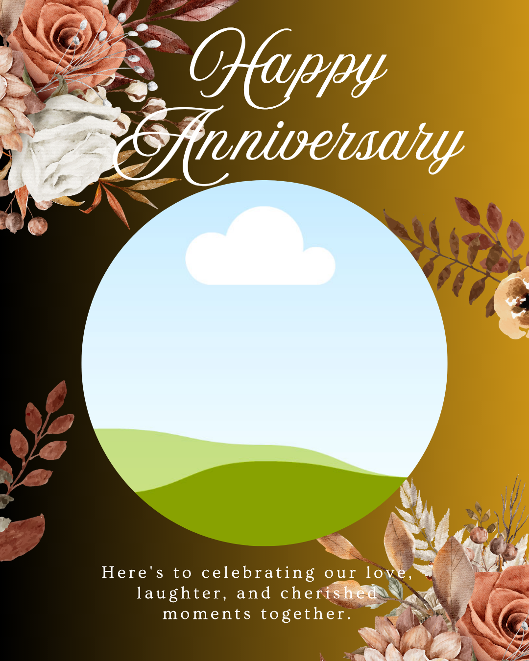 A5 personalized anniversary card with envelope