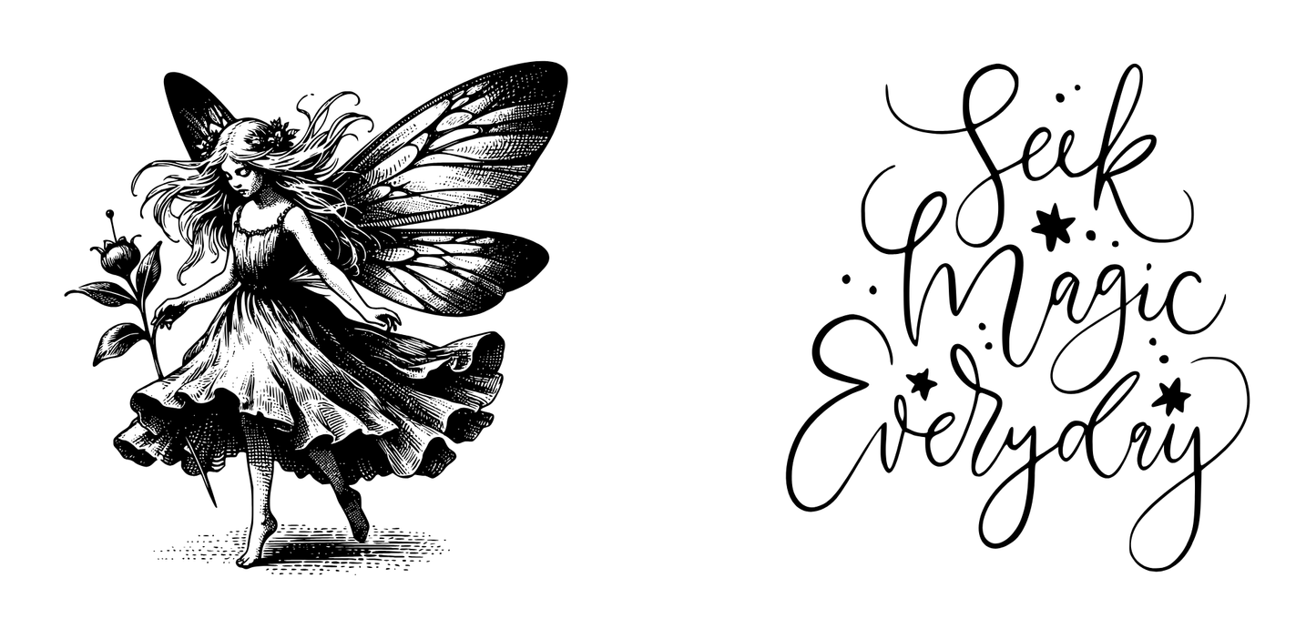 Fairy shilhouette 11oz mug, Seek Magic Everyday mug, Whimsical Fairy mug, Inspirationai mug, Fantasy mug, Cute