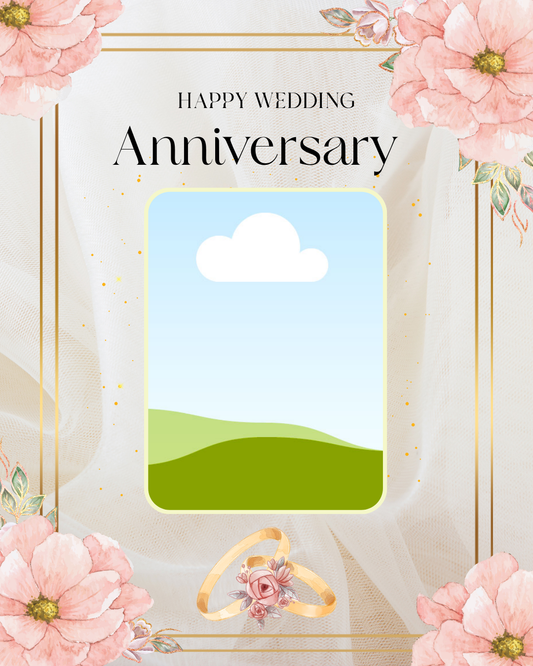 A5 personalized anniversary card with envelope