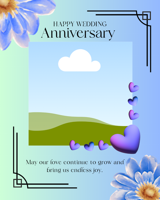 A5 personalized anniversary card with envelope