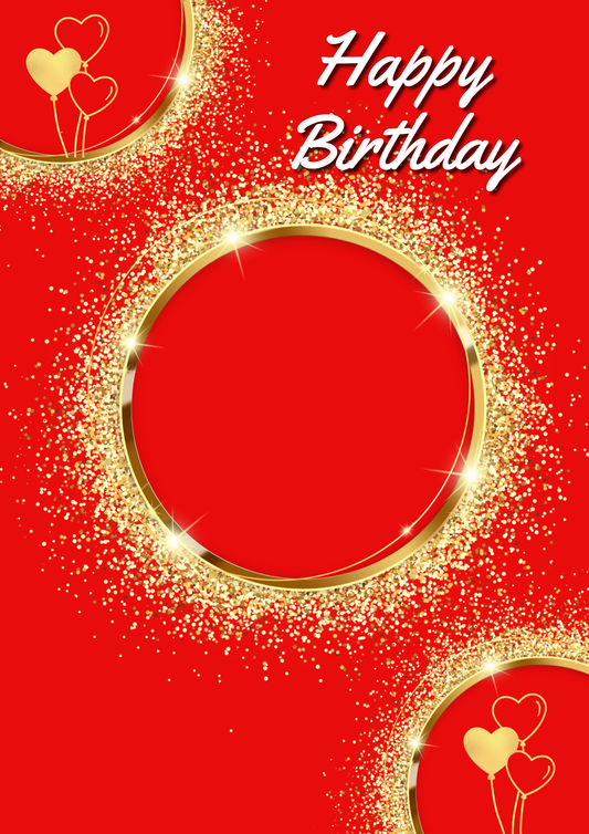 A5 personalized birthday card with envelope