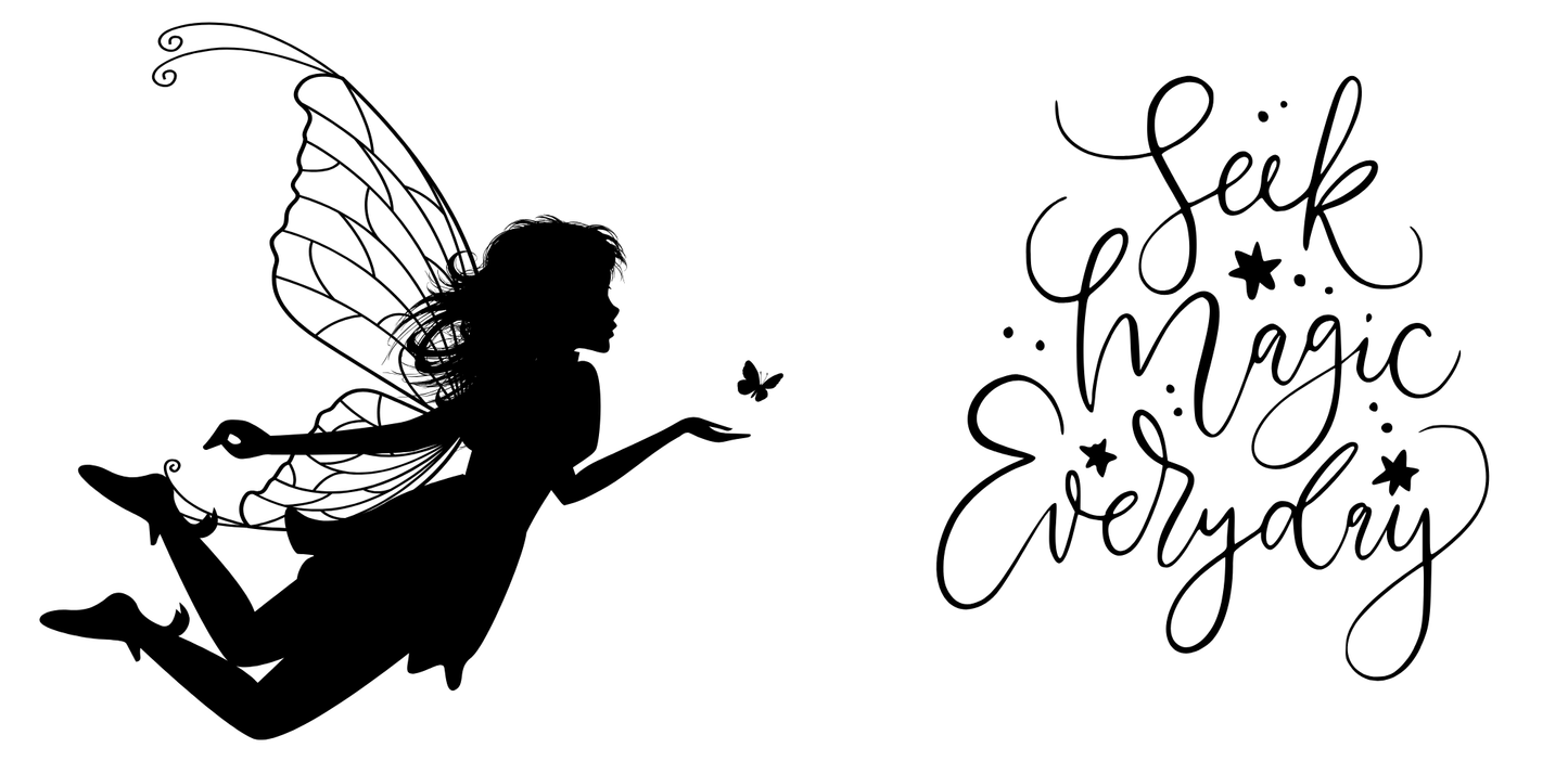 Fairy shilhouette 11oz mug, Seek Magic Everyday mug, Whimsical Fairy mug, Inspirationai mug, Fantasy mug, Cute