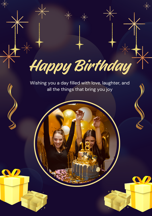 A5 personalized birthday card with envelope