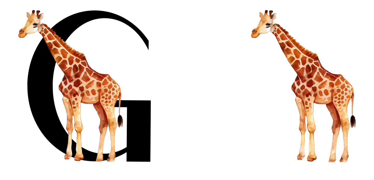 INITIAL MUG WITH CUTE ANIMAL NAMES CAN BE ADDED