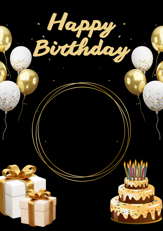 A5 personalized birthday card and envelope