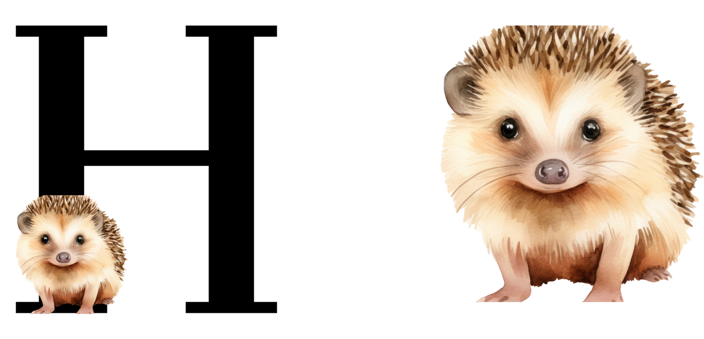 INITIAL MUG WITH CUTE ANIMAL NAMES CAN BE ADDED