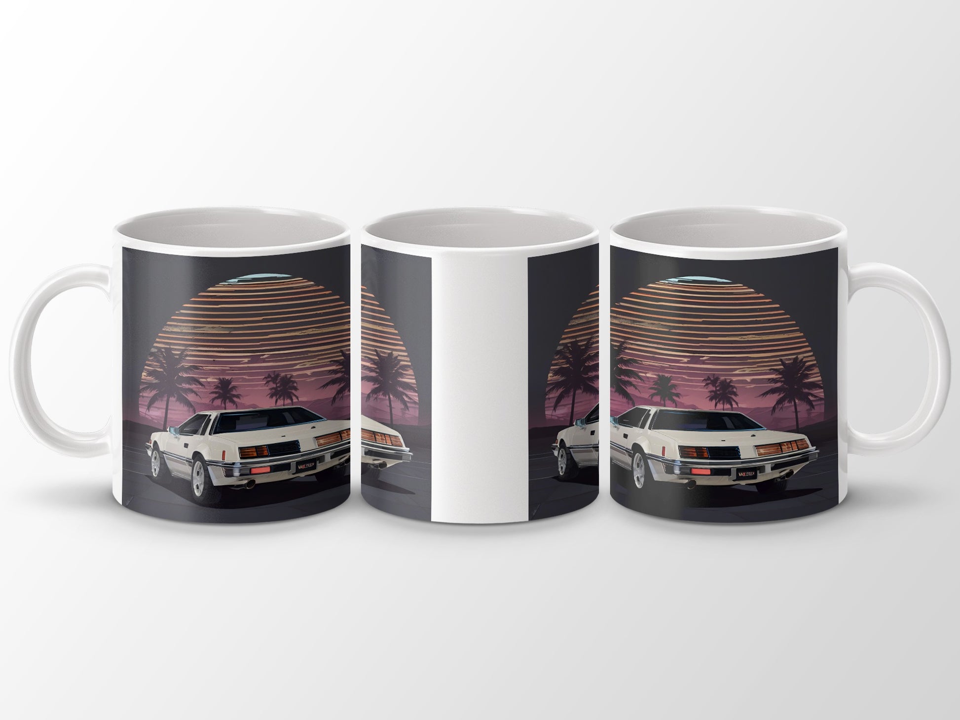 Retro Sunset Car Print Coffee Mug product type